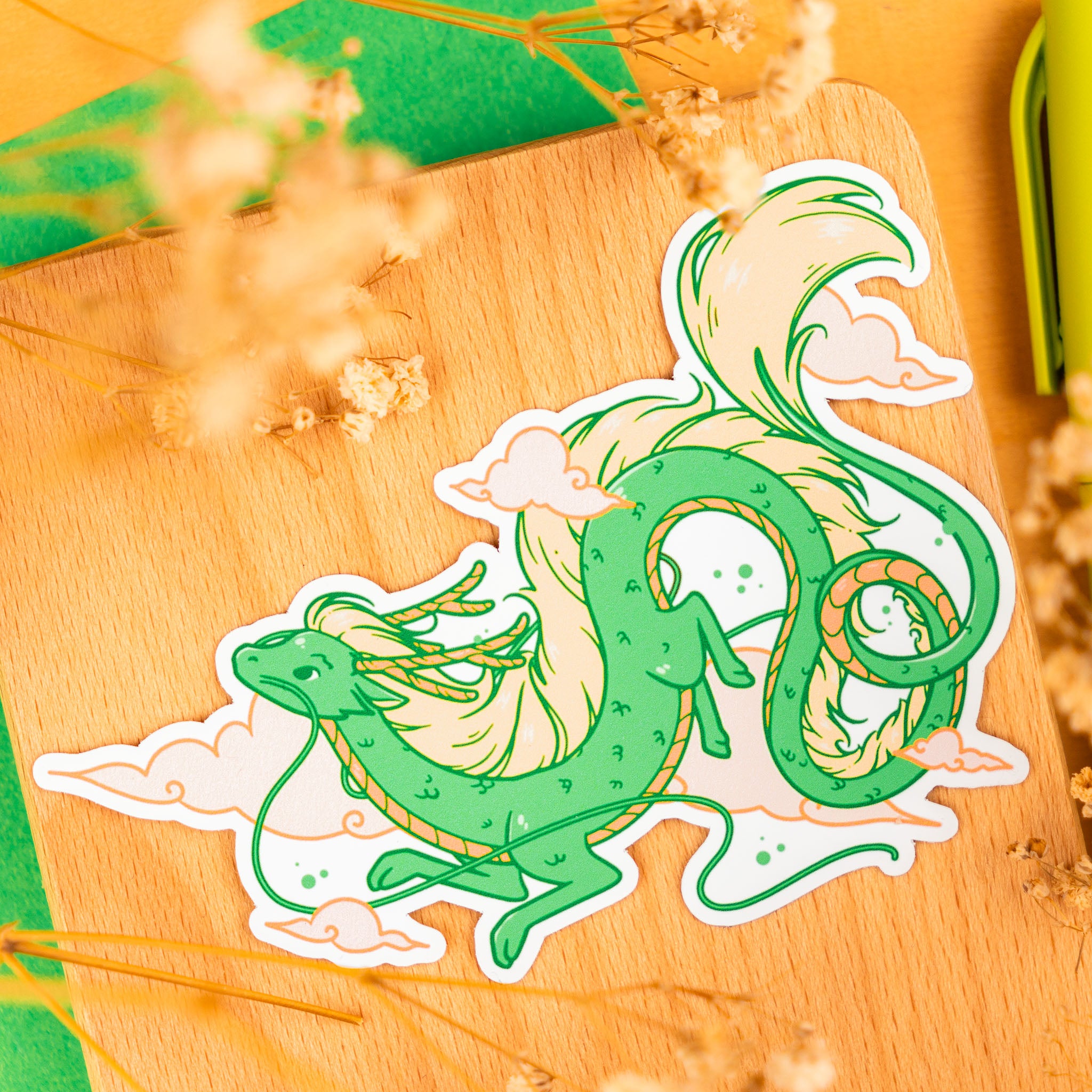 Green Dragon Sticker