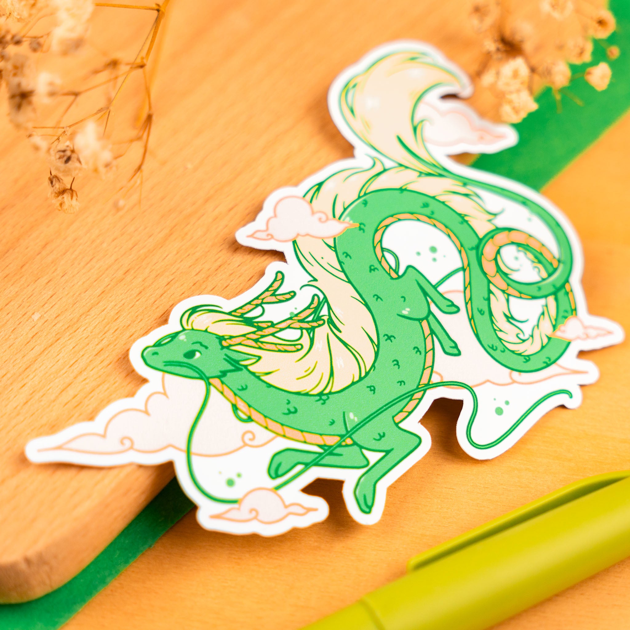 Green Dragon Sticker