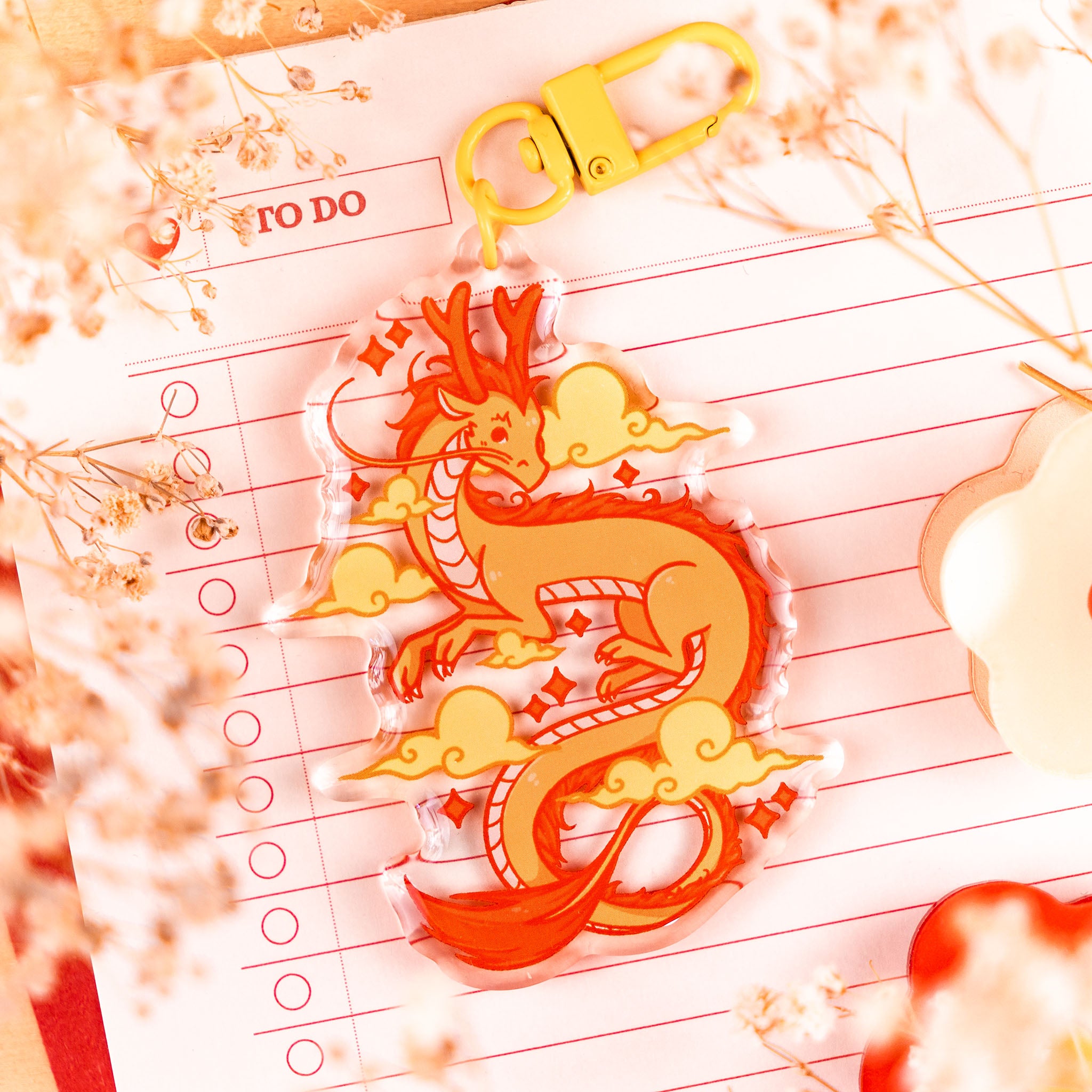 Year of the Dragon Epoxy Keychain