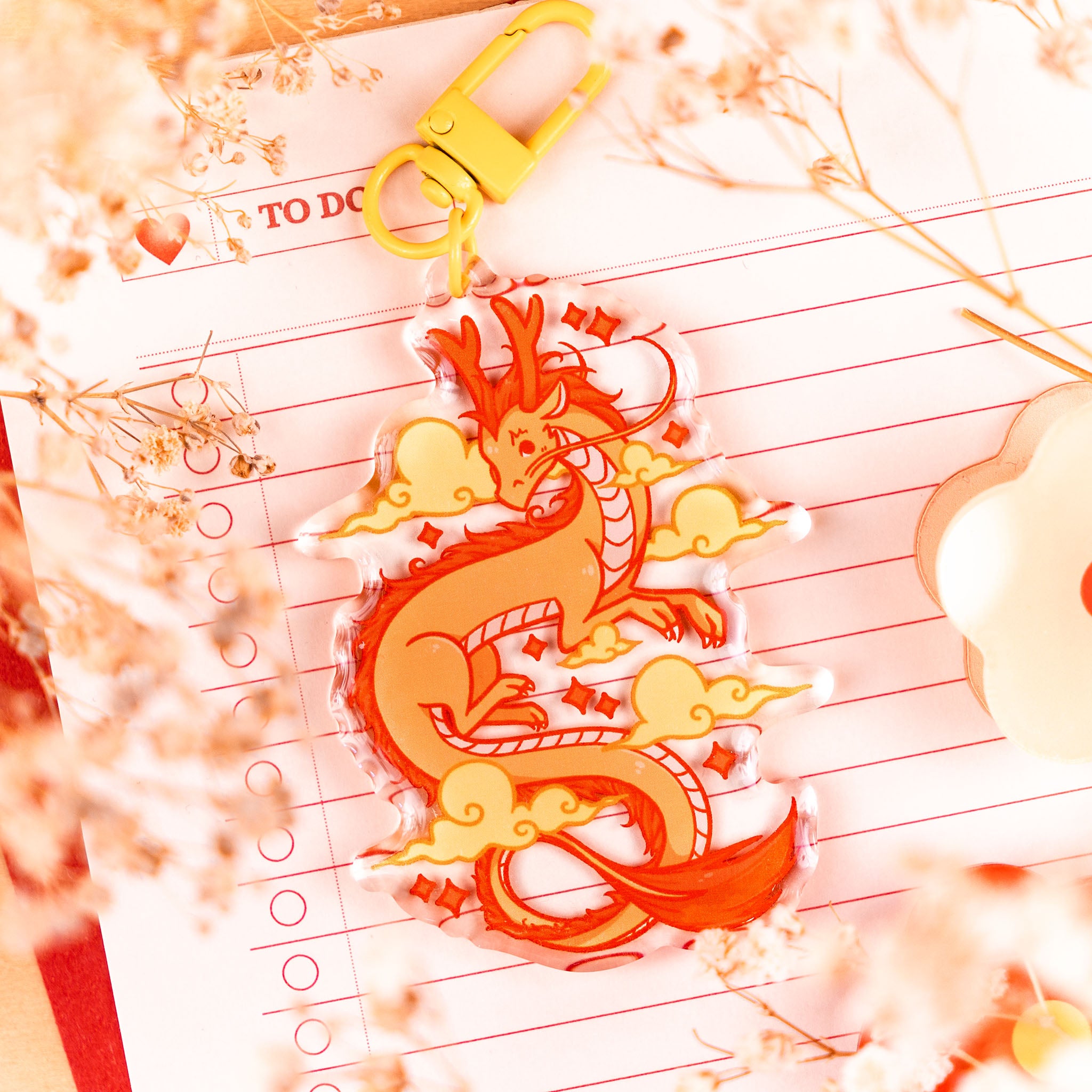 Year of the Dragon Epoxy Keychain