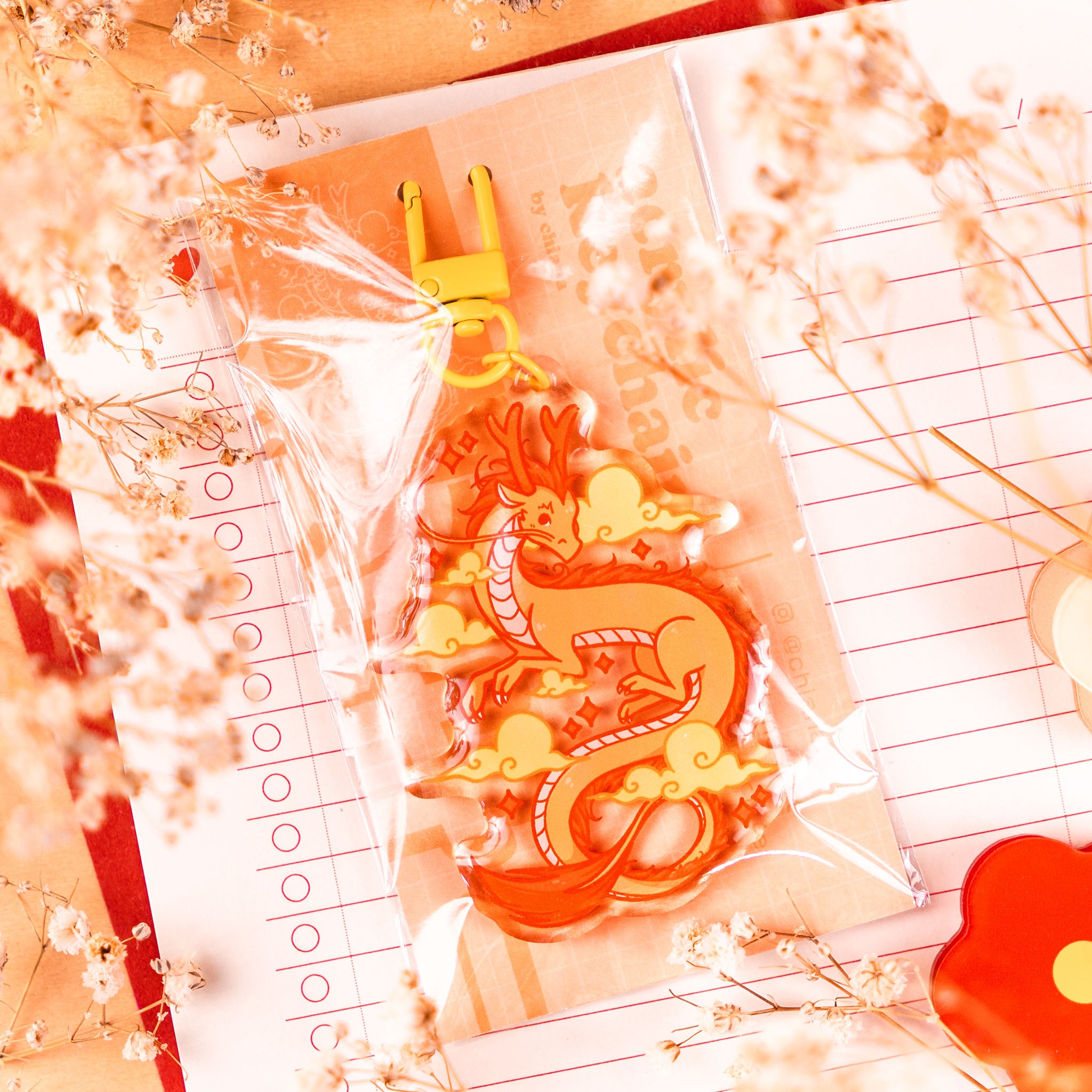 Year of the Dragon Epoxy Keychain