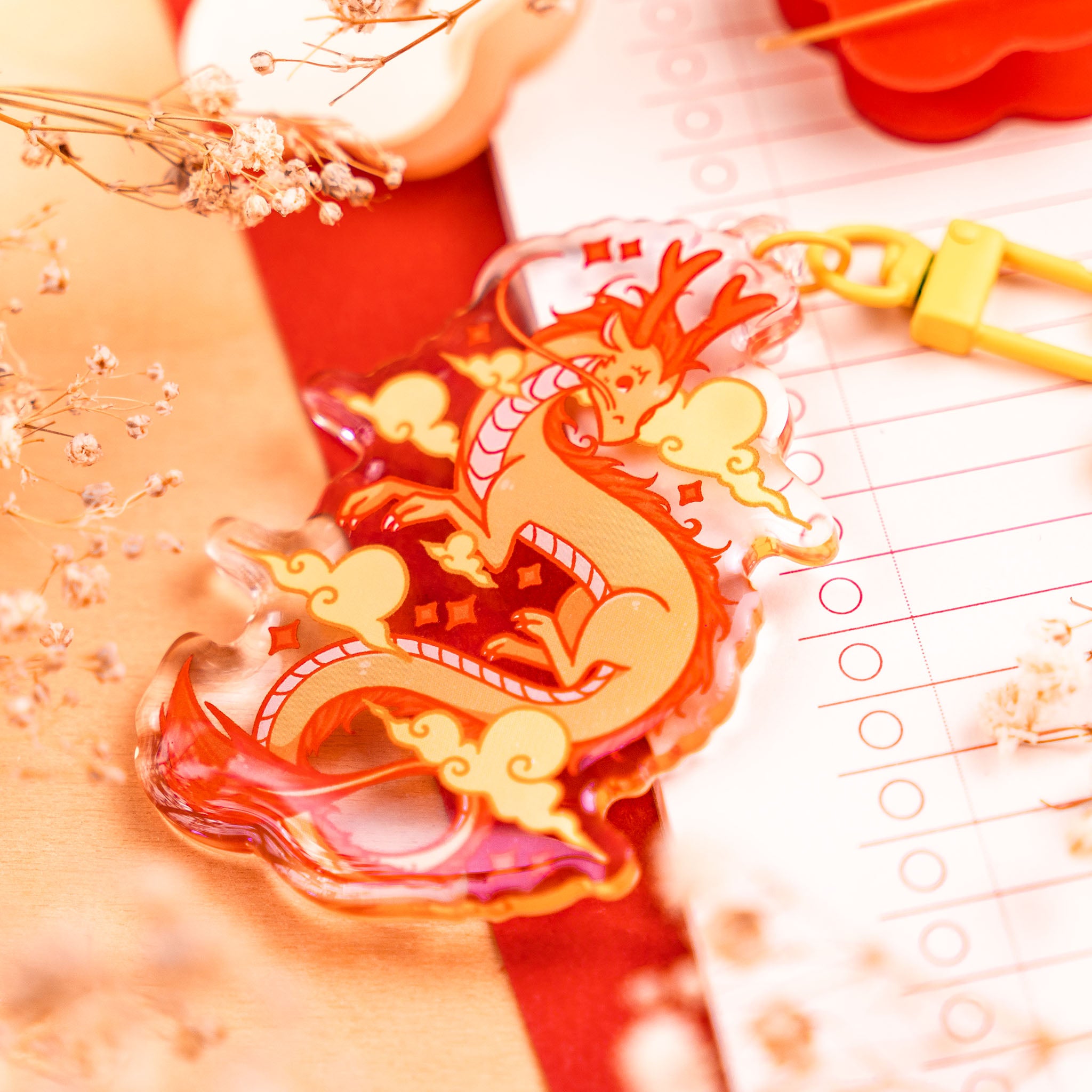 Year of the Dragon Epoxy Keychain