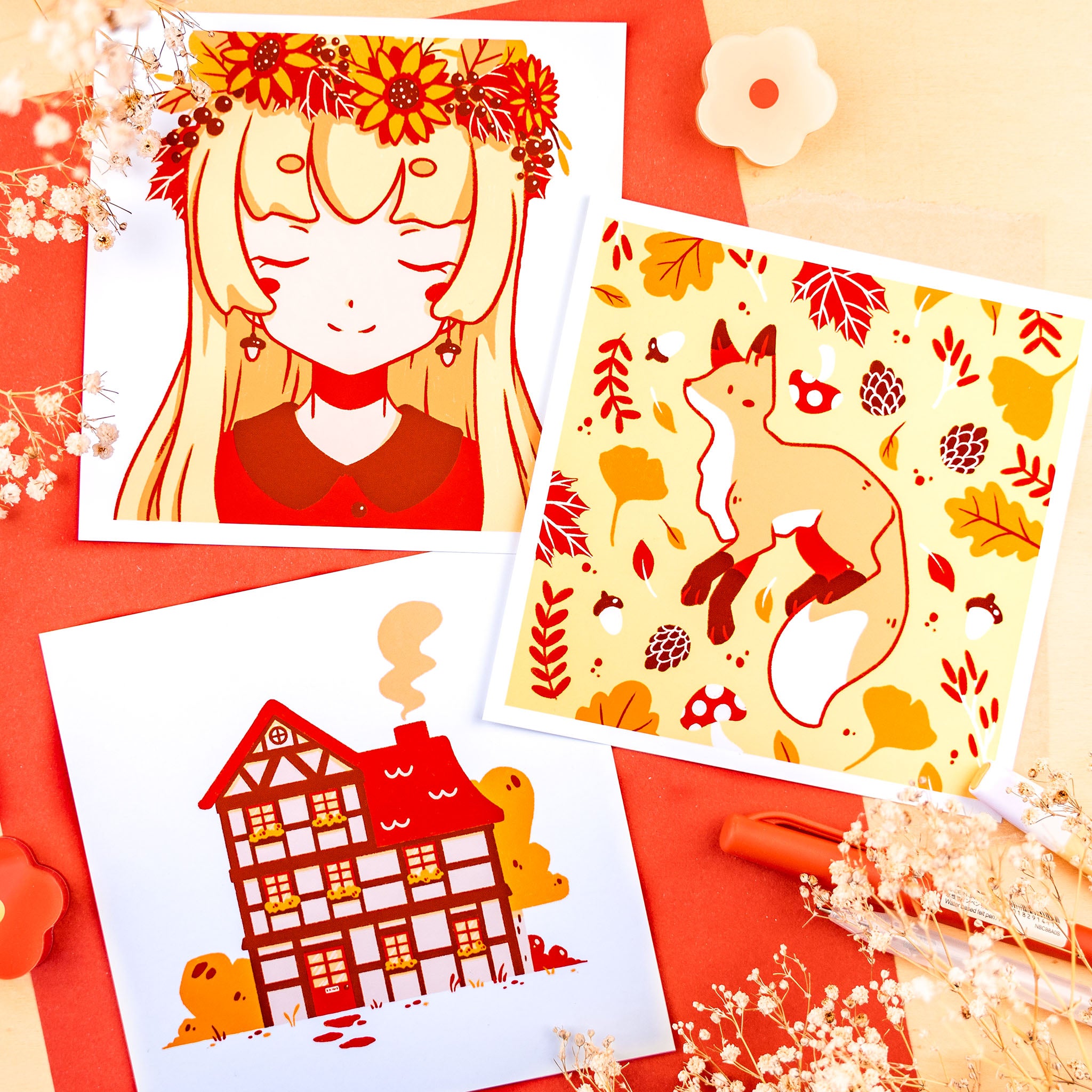 Colours of Fall: Square Prints