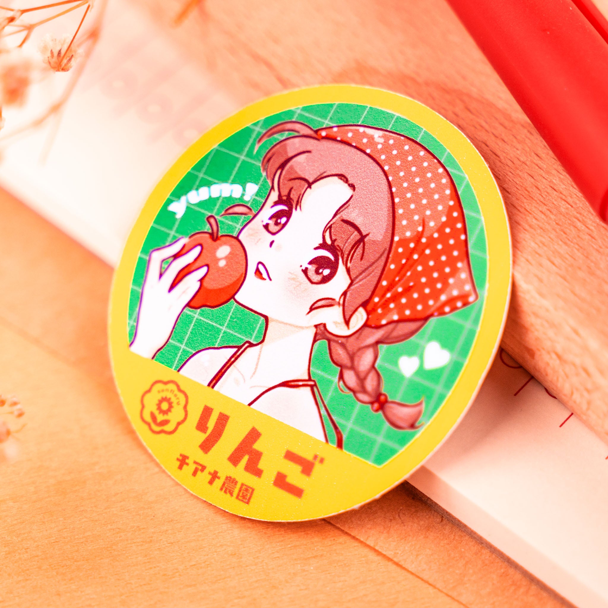Fruit Sticker: Apple Girl