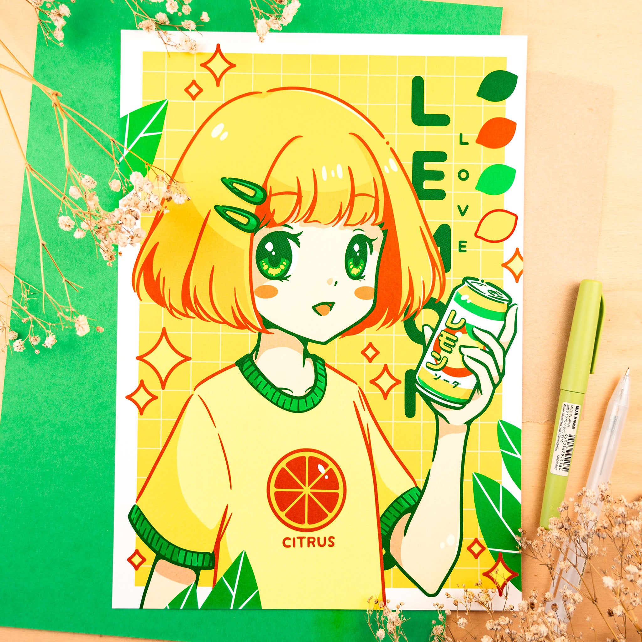 Lemon Soda Print (verschiedene Größen)