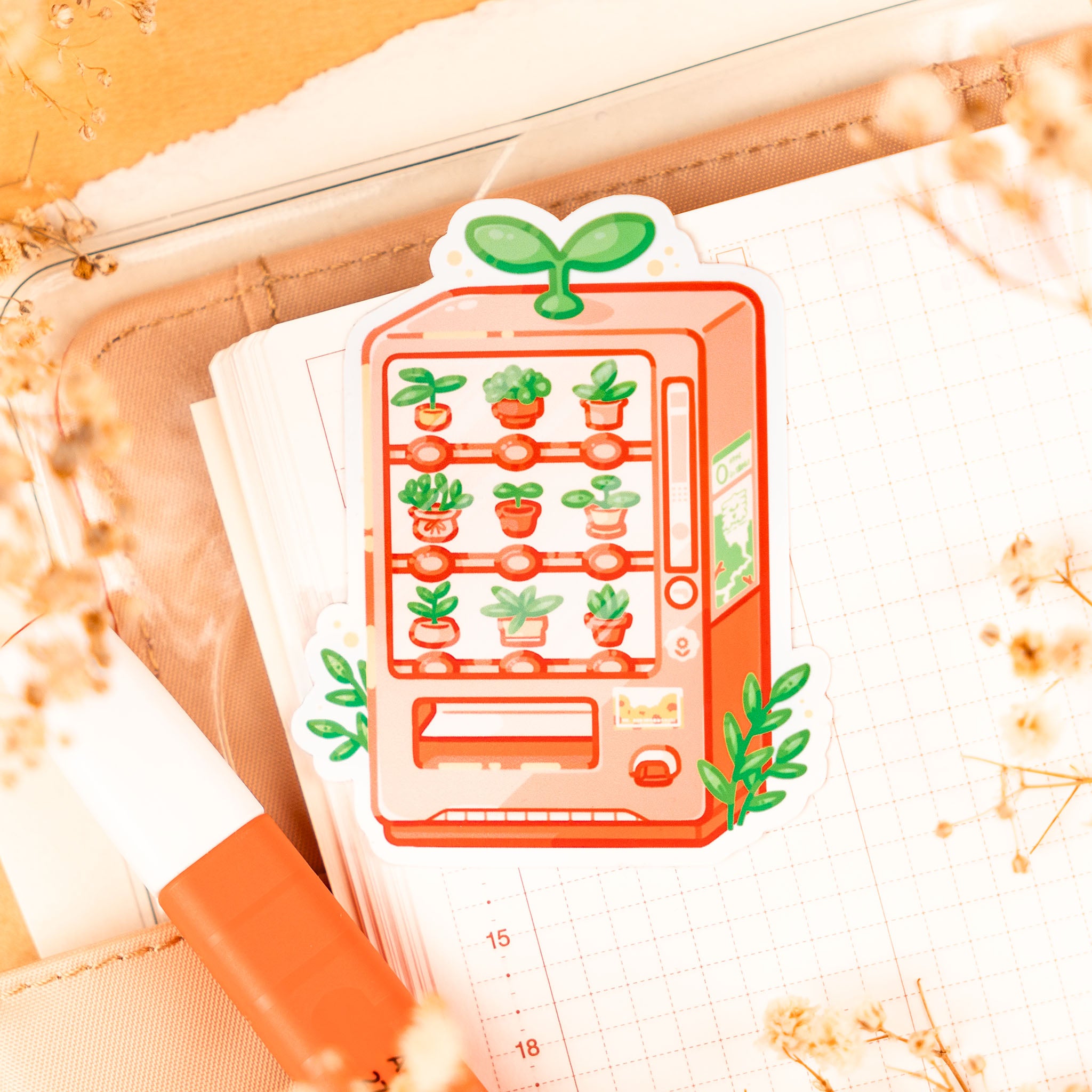 Plant Vending Machine Sticker