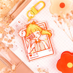 Cute Photo Frame Girl Epoxy Keychain