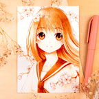 Sakura School Girl Print (verschiedene Größen)