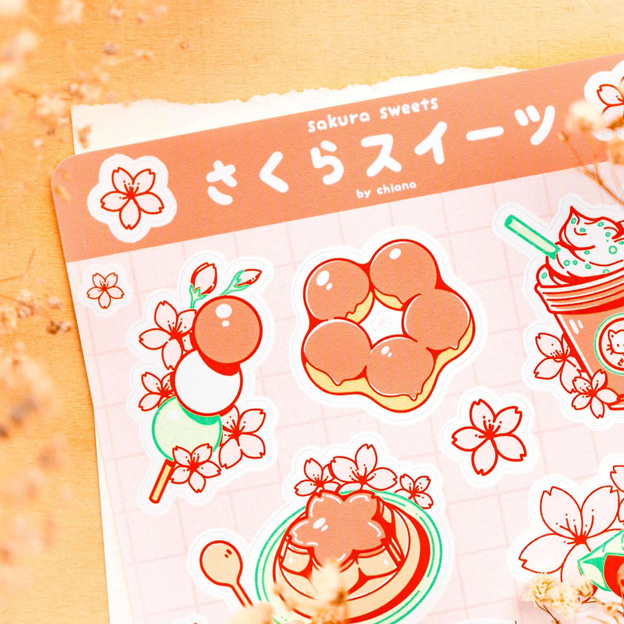Sakura Sweets: Stickersheet japanische Süßigkeiten