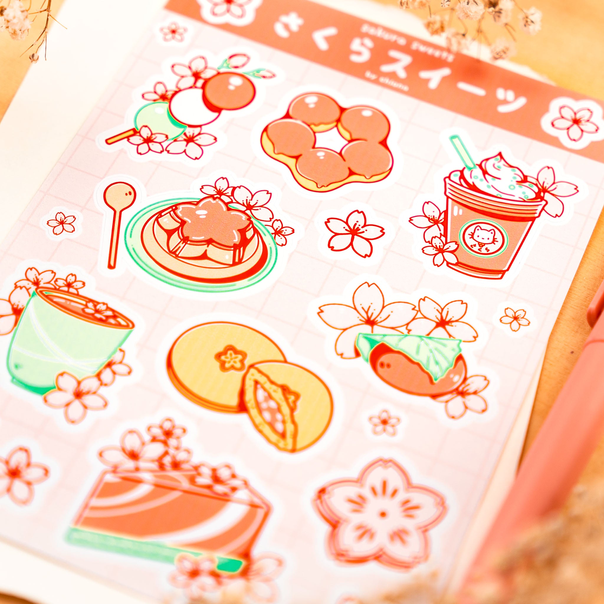 Sakura Sweets: Stickersheet japanische Süßigkeiten