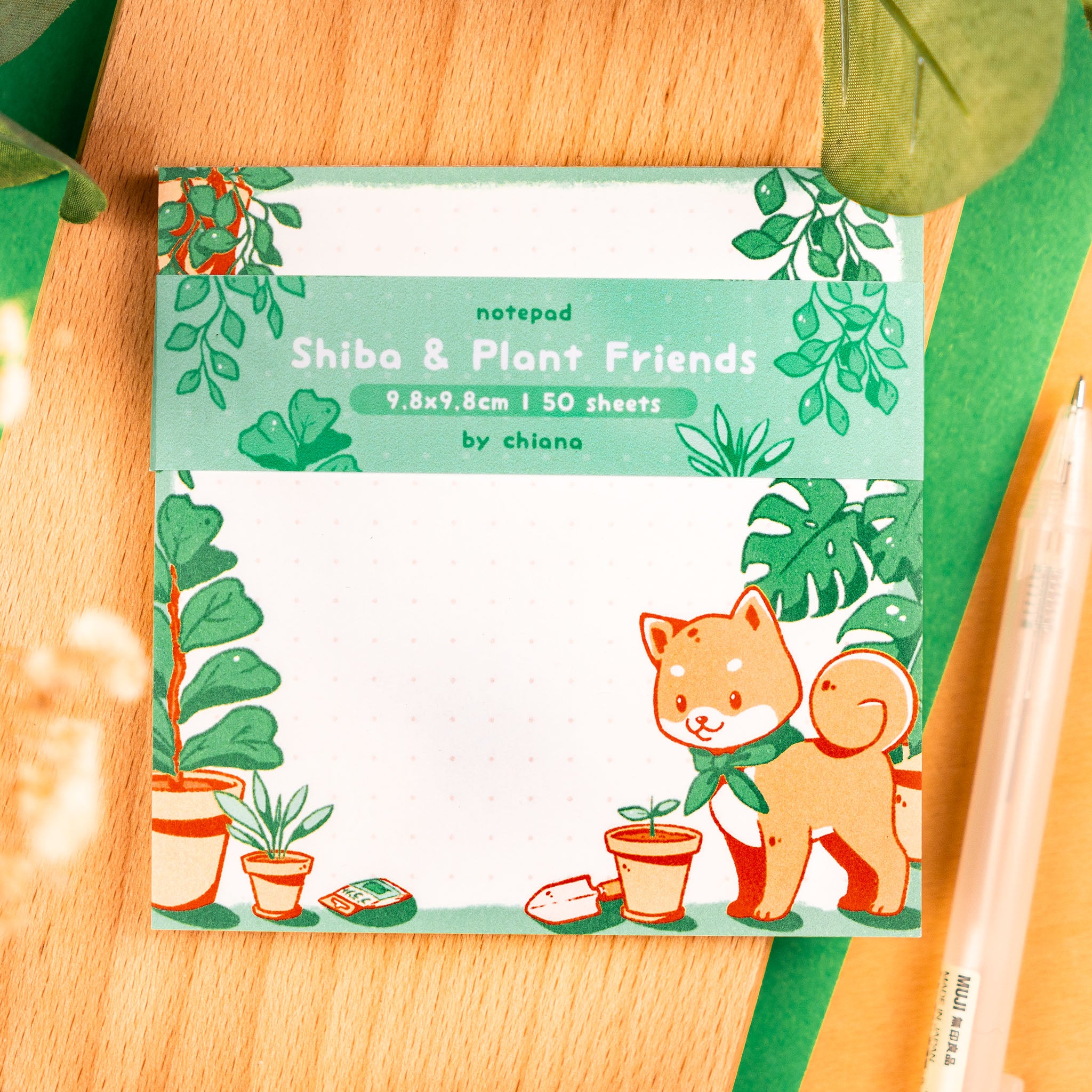 Shiba & Plant Friends: Niedlicher Notizblock