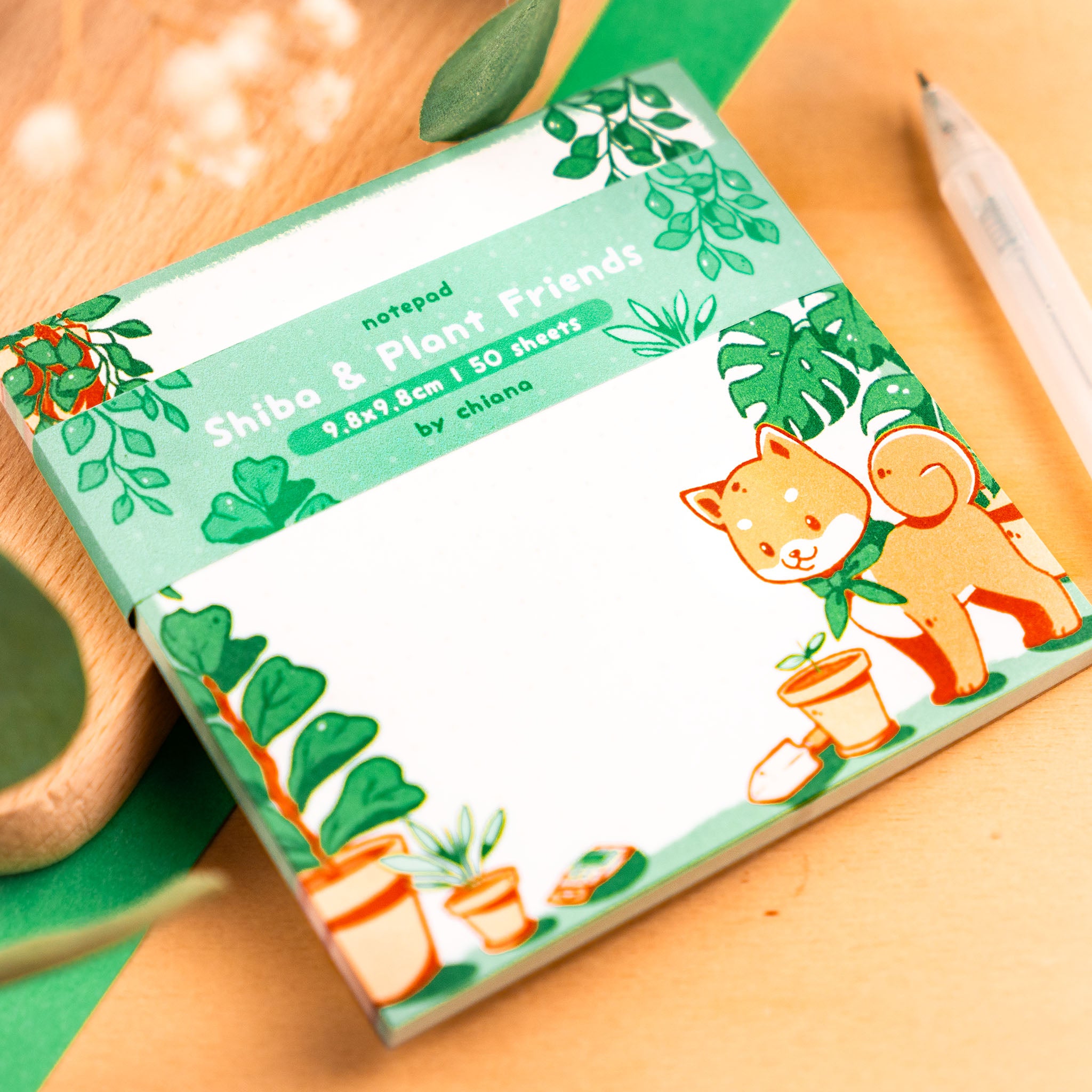 Shiba & Plant Friends: Niedlicher Notizblock