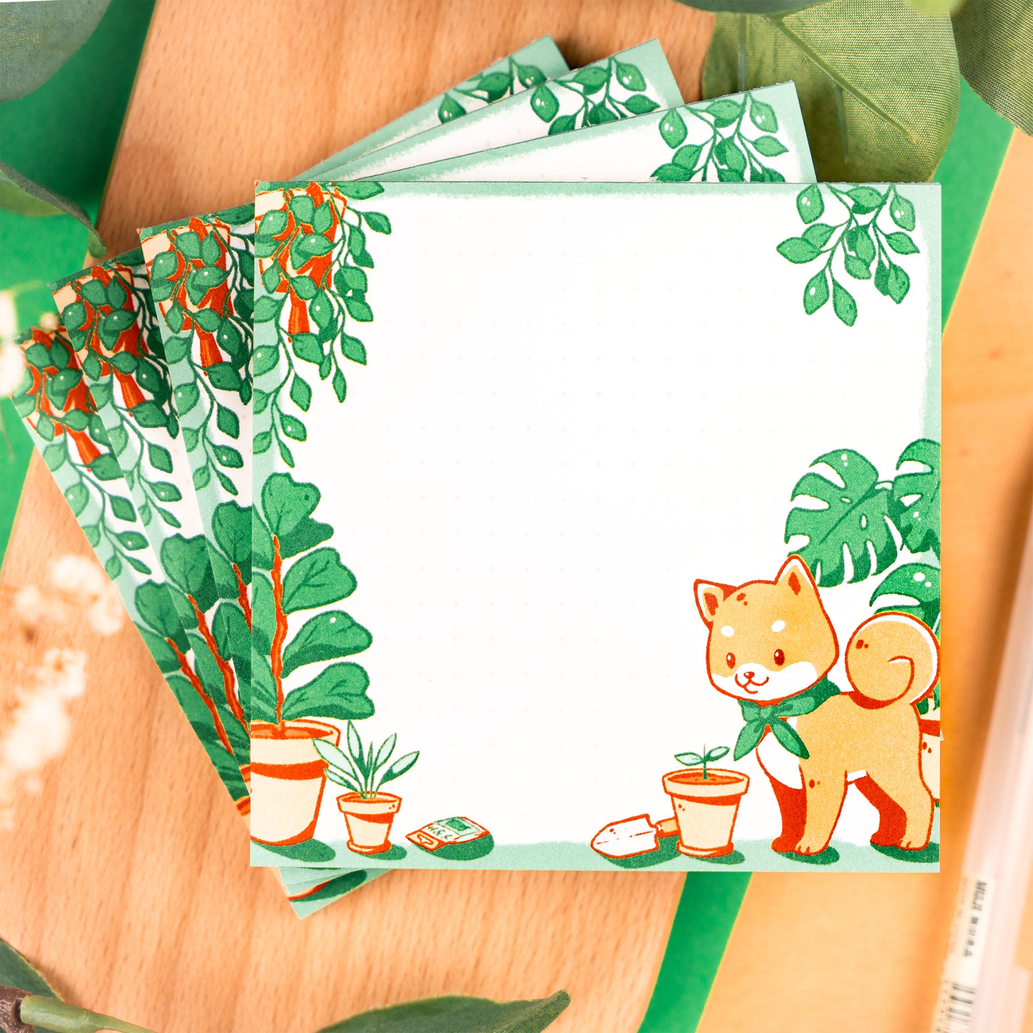 Shiba & Plant Friends: Niedlicher Notizblock