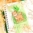 Shiba & Plants Epoxy Keychain