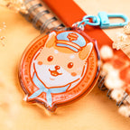 Shiba Post Epoxy Keychain