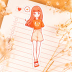 Squirrel Lover: Cute Anime Girl Sticker