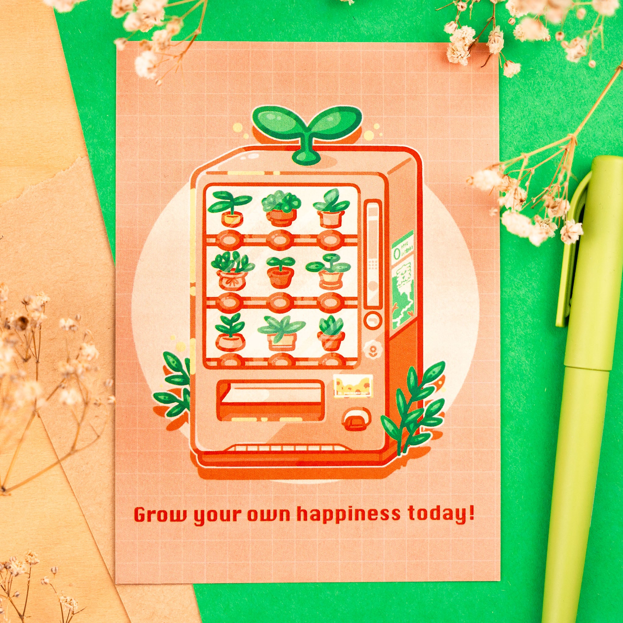 Plant Vending Machine Print (A6)