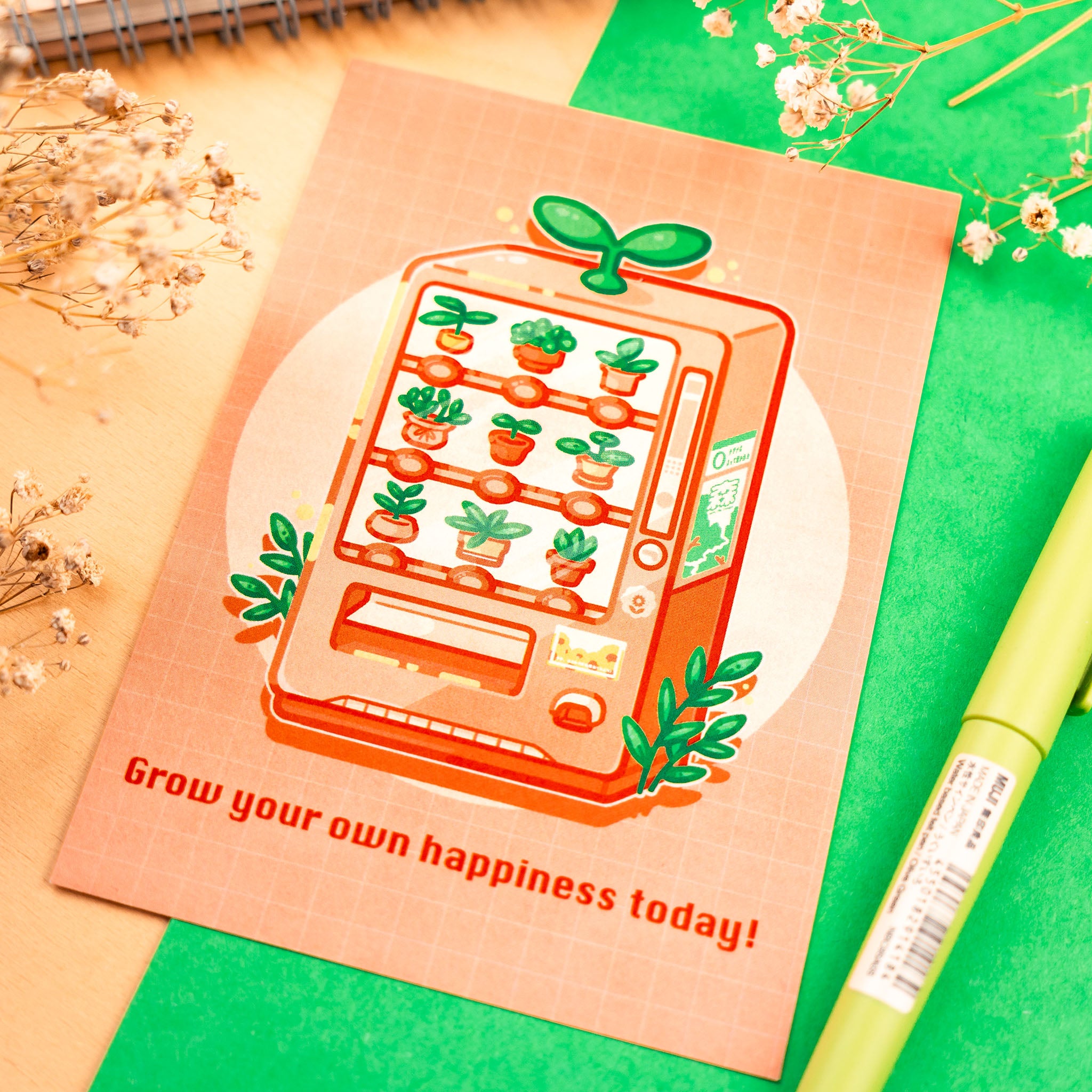 Plant Vending Machine Print (A6)